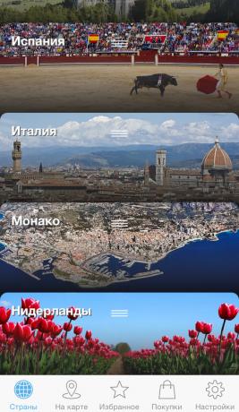 Kraje w kulcie przewodników aplikacji turystów