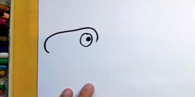 Jak narysować dinozaura: narysuj część głowy