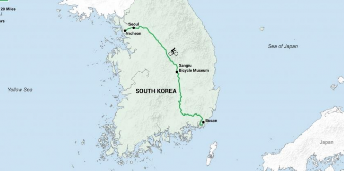 Atrakcje Korea Południowa: podróżować kraj z północy na południe, można zwiedzać Żeleński Cycle World
