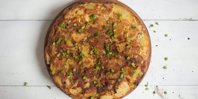 omlet ziemniaczany: gotowa potrawa