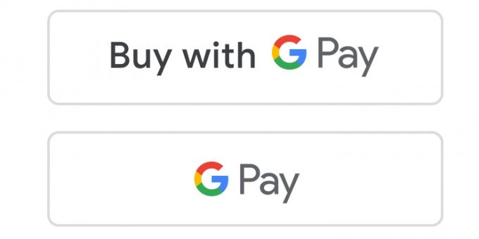 Przyciski z Google Pay logo
