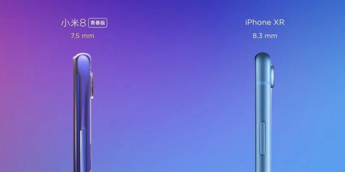Xiaomi Mi 8 Lite: grubość