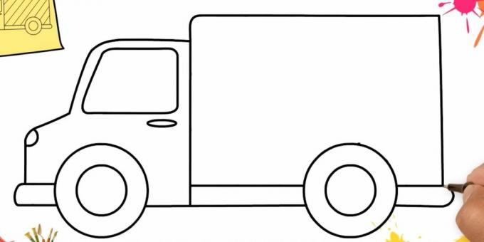 Jak narysować ciężarówkę: wykończ ciało