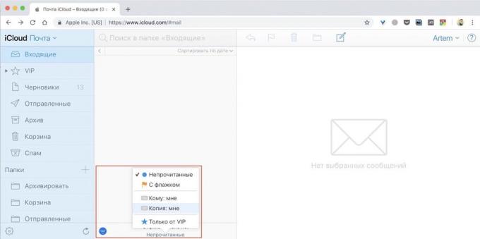 Funkcje iCloud-mail: zobacz wiadomości z dowolnej przeglądarki internetowej