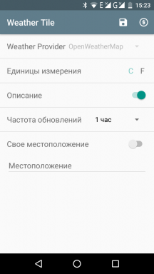 Pogoda Szybkie Ustawienia Tile - Płytka z pogodą dla nowej wersji Androida