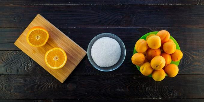 Bardzo prosty przepis na dżem z moreli i pomarańczy: Składniki