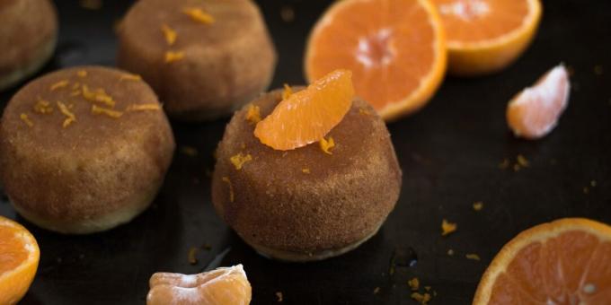 Muffiny mandarynkowe z syropem cytrusowym
