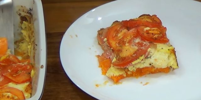 Dynia pieczona z pomidorami i serem feta