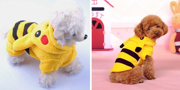 Ubrania dla psów w formie Pikachu