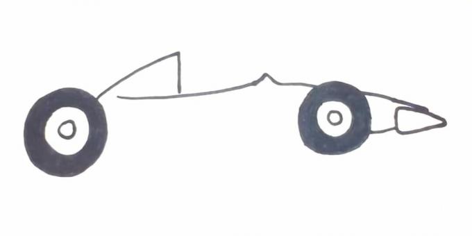 Jak narysować samochód wyścigowy: dodaj drugie koło