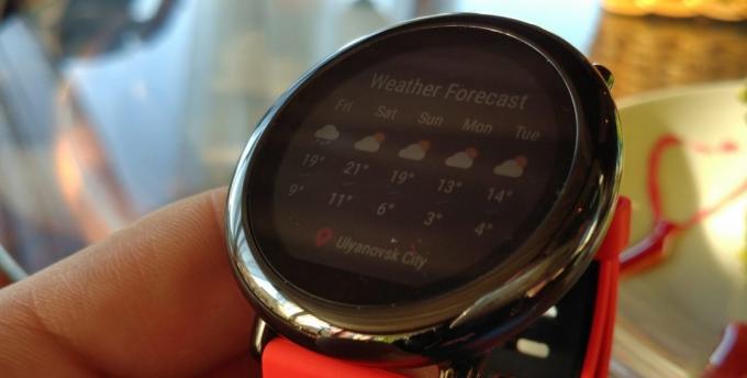 Xiaomi Amazfit Pace: aplikacja pogoda