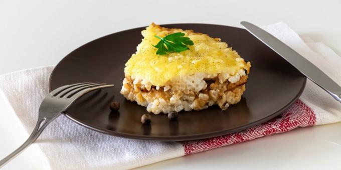 Zapiekanka ryżowa z mięsem mielonym: prosty przepis