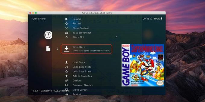Retroarch: Wybierz Zapisz stan 