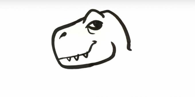 Jak narysować dinozaura: wykończ głowę