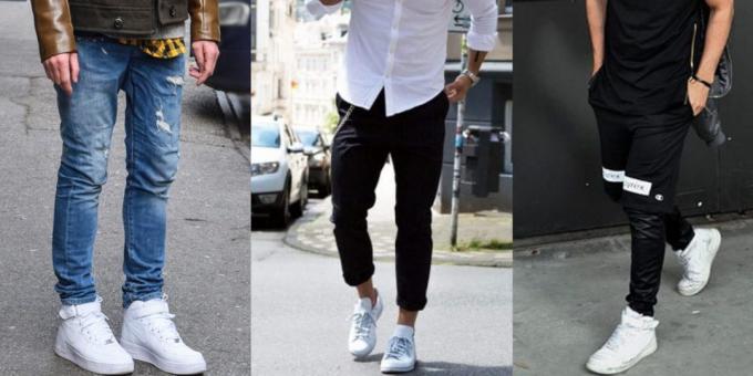Modne męskie buty: białe trampki