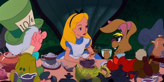 Kadr z filmu animowanego „Alice in Wonderland” w 1951 roku