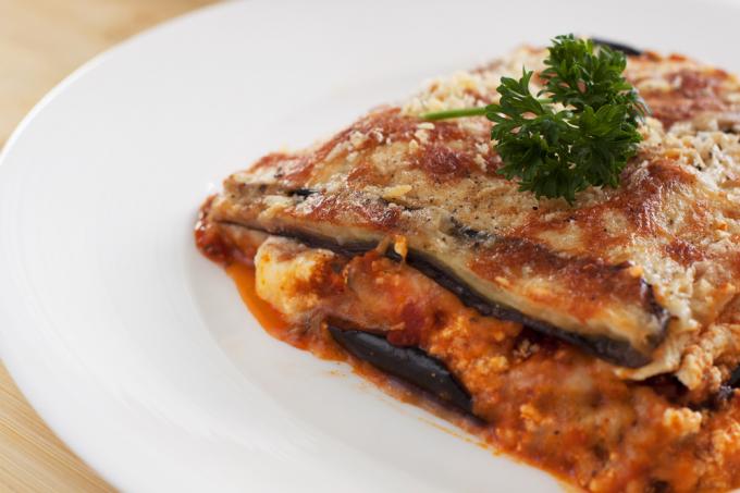 bakłażan potrawy: lasagne 