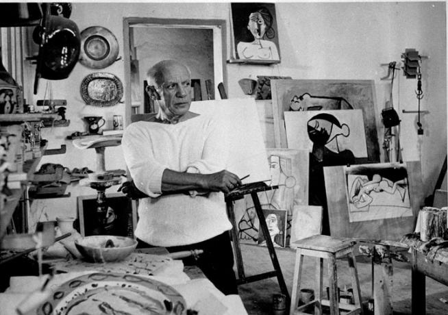 Pablo Picasso, hiszpański malarz i rzeźbiarz