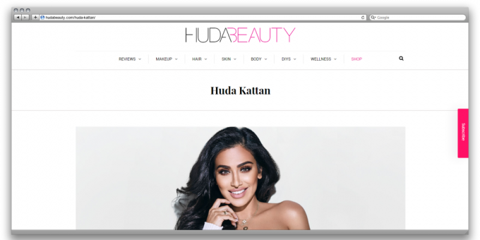 Huda Kattan (strona internetowa)