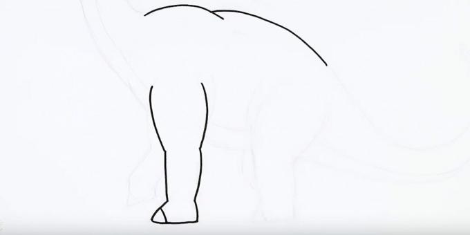Narysuj nogę dinozaura