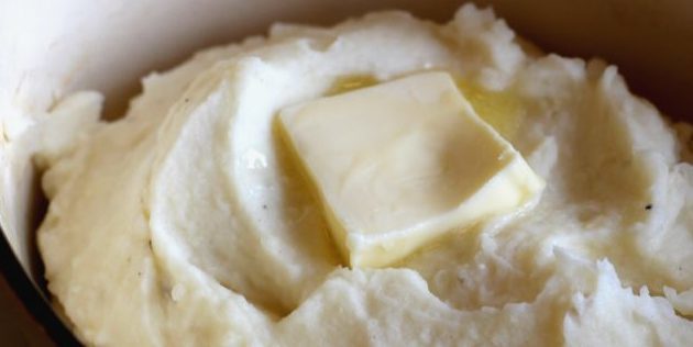 Receptą puree: Masło powinno być ciepłe