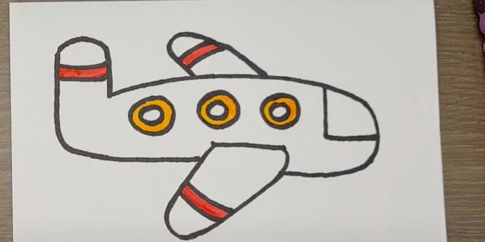 Jak narysować samolot: pomaluj drobne szczegóły