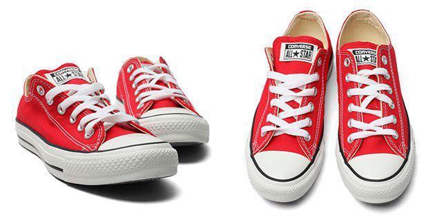 czerwone buty Converse niskie