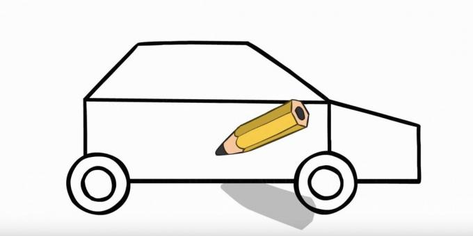 Jak narysować samochód policyjny: narysuj przód