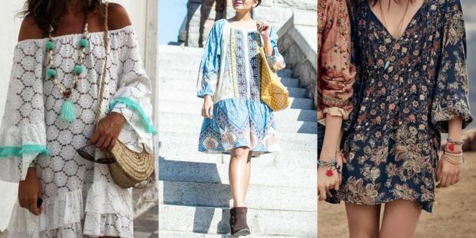 Boho Style: Wybierz tunika sukienka z szerokimi rękawami darmo