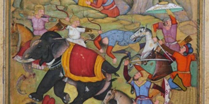 Tamerlane atakuje armię sułtana Delhi