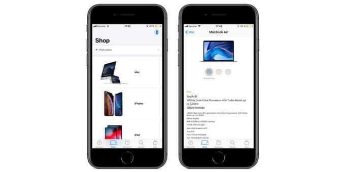 Aplikacje obsługujące szybki polecenia Siri w iOS 12: Apple Store