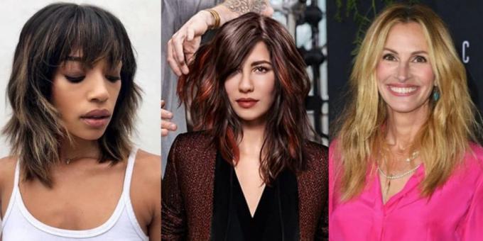 modne fryzury damskie w 2019: tekstury kaskada