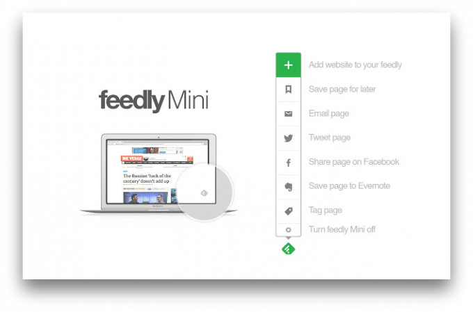 Feedly Mini - rozszerzenie Chrome dla wygodnego korzystania Feedly