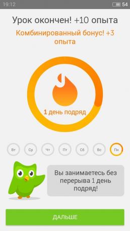 Duolingo: wykonane lekcji
