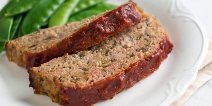 Co gotować mięso mielone: ​​Meat Loaf z grzybami