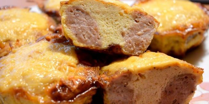 Co gotować mięso mielone: ​​Mięso cupcakes nadziewane