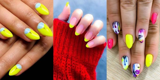 Fashion Nails 2019: żółty neon