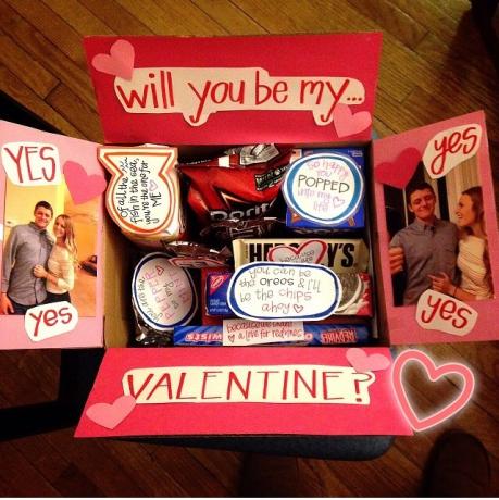Prezenty na Walentynki: pudełko ze słodyczami