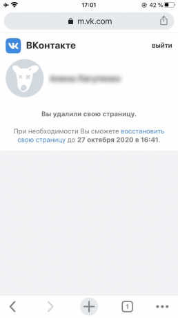 Jak przywrócić stronę „VKontakte”: kliknij „przywróć swoją stronę”