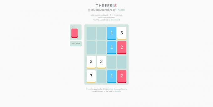 Darmowe gry puzzle online: Threes JS