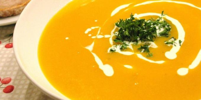 recepty dla wegetarian: zupa z dyni