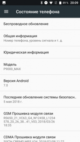 Chroniony smartphone Poptel P9000 Max: Wersja systemu