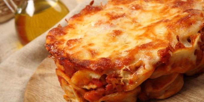 Włącznie z kluskami przepisy są bardzo zróżnicowane: Lasagne