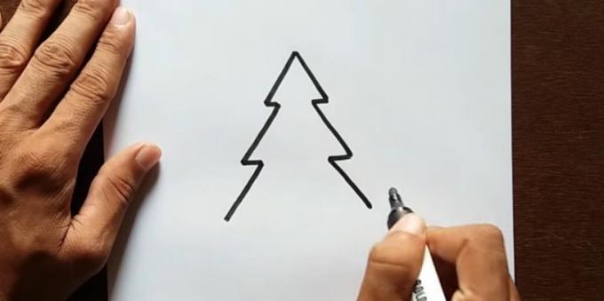 jak narysować drzewo: dodać trzecią kondygnację