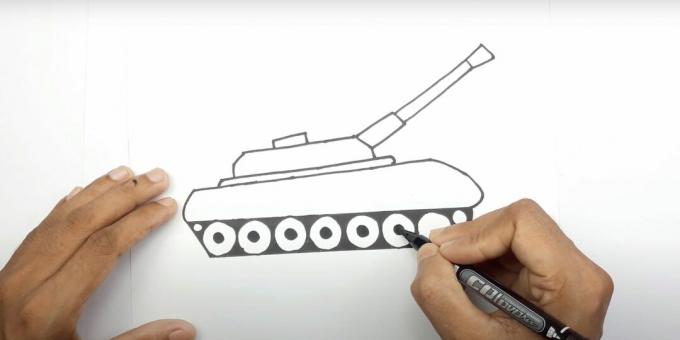 Rysunek markera czołgu 