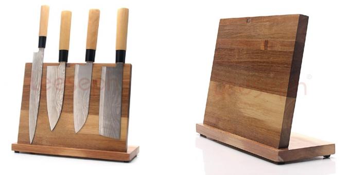 Drewniane akcesoria domowe: uchwyt na nóż 