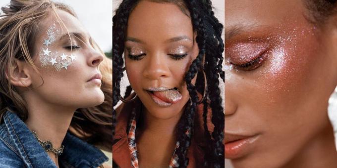 Sylwester make-up: połysk wszędzie