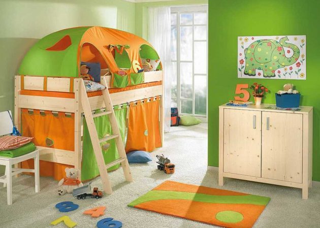 Wnętrze dzieci: łóżko piętrowe