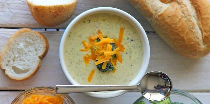 Ser Zupa krem ​​z brokułów: łatwy przepis