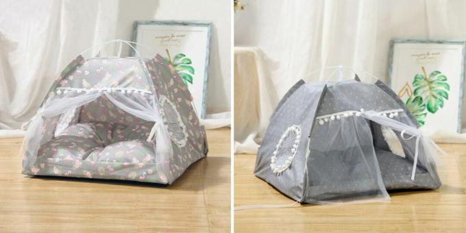 Budki dla kotów: w formie namiotu